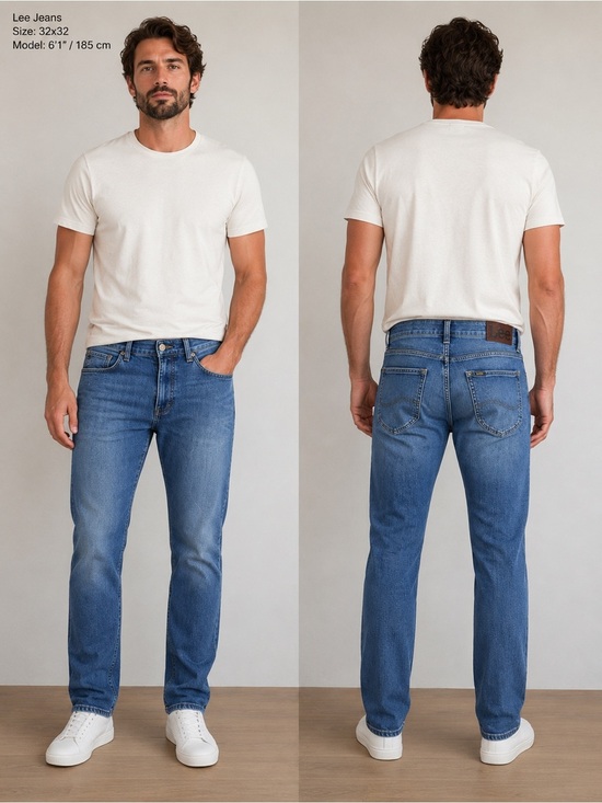 Lee Other - Lee Slim Straight Blue Stretch Jeans 32x32